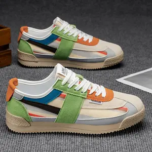 2026 Spring/Summer Men's Sports Casual Shoes Canvas Forrest Gump Shoes Breathable Mesh Shoes Low Top Laceup Trendy Shoes