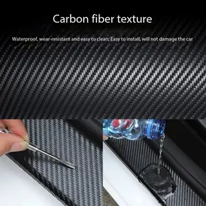 Ditch Flimsy Plastic Guards!5M x 5CM Carbon Fiber Car Door Sill Tape