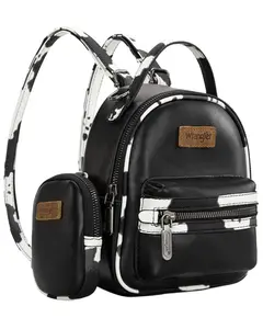 Wrangler Women's Women'S Cow Print Mini Backpack - Wg102-8600 Bk