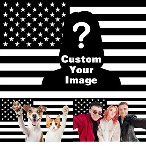 Custom  America Flag Tapestry, Black Blue Green Purple Orange Red Personalized USA Flags, Design Your Image Funny Tapestry Poster, for Decorate, Clubs, Concerts, Bars, University, Dormitories, Living, Rooms, Bedrooms(2X3 ft ,3x5 ft ,4x6 ft)