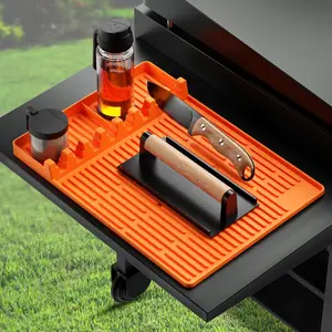 Heat Resistant Silicone Griddle Tools Mat for Blackstone - Orange Grill Utensils