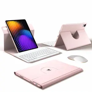 SPALLO Magnetic Keyboard Case for Xiaomi Mi Pad 8 / 8 Pro 11.2 inch & MiPad 7 / 7Pro , 7 Colors Backlit Wireless Keyboard  & 360 Roating Cover with Mouse for Mi pad 7s Pro 12.5"