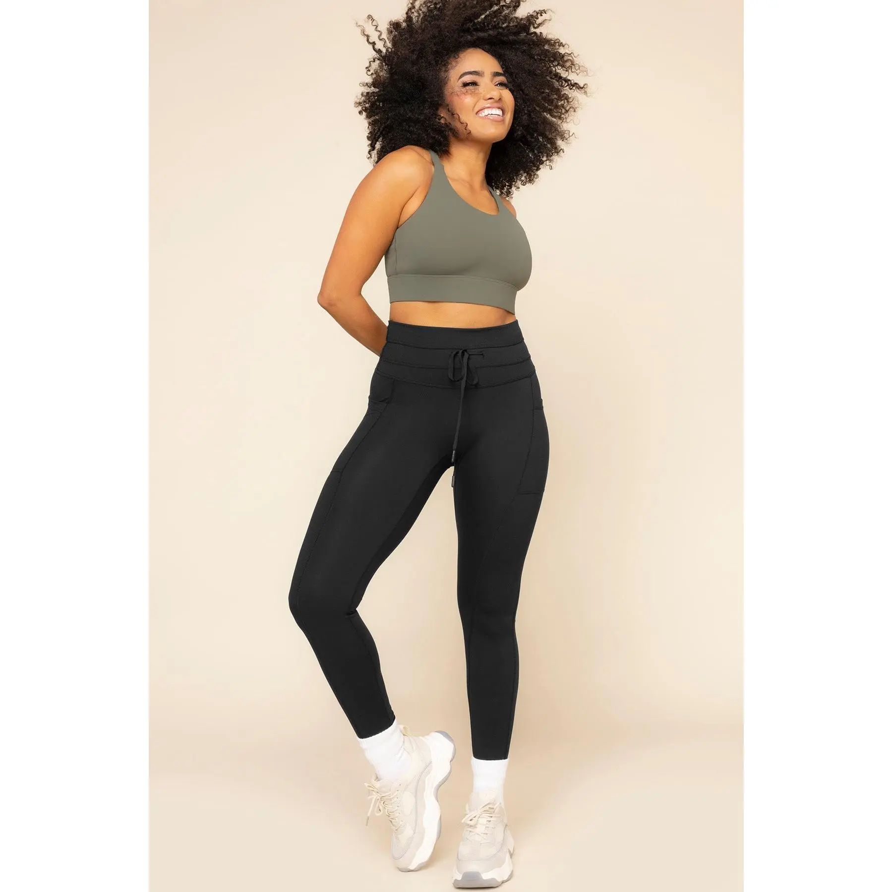 Cargo Legging with Pockets - Black