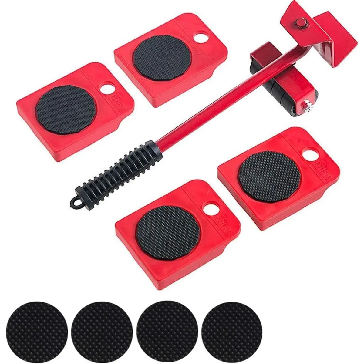 Furniture Lifter and Moving Tool Set - 5 Piece Heavy Duty Sliders for Appliances & Furniture, 330Lbs Maximum Load Weight, Non-Slip Mobile Lifting System for Hardwood & Tile Floors