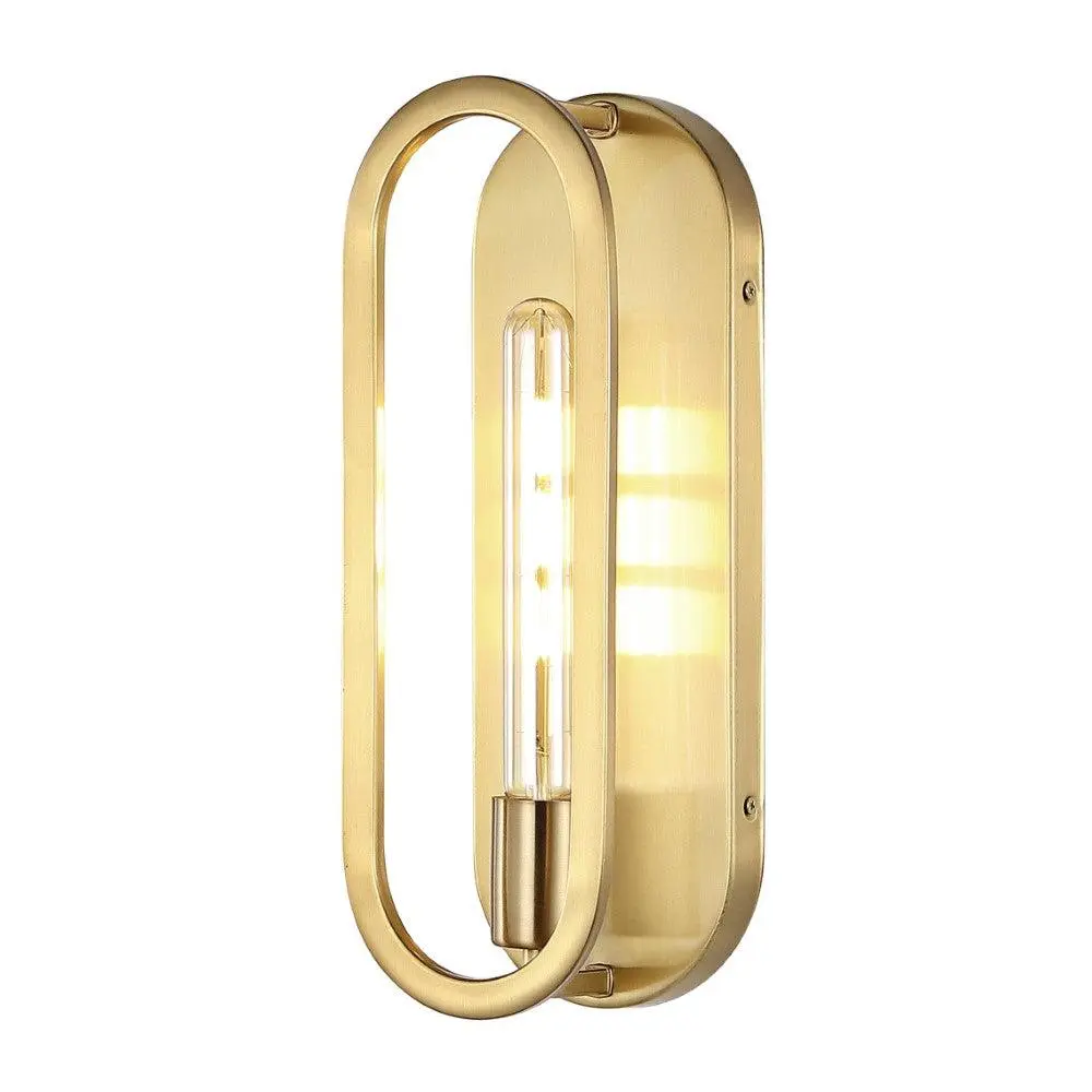 JONATHAN Y Emilia 4.75in Oval Modern Bohemian Iron LED Wall Light - Mid-Century Look Warm White Indoor Lighting, Bath Vanity Wall Sconce for Dining Room