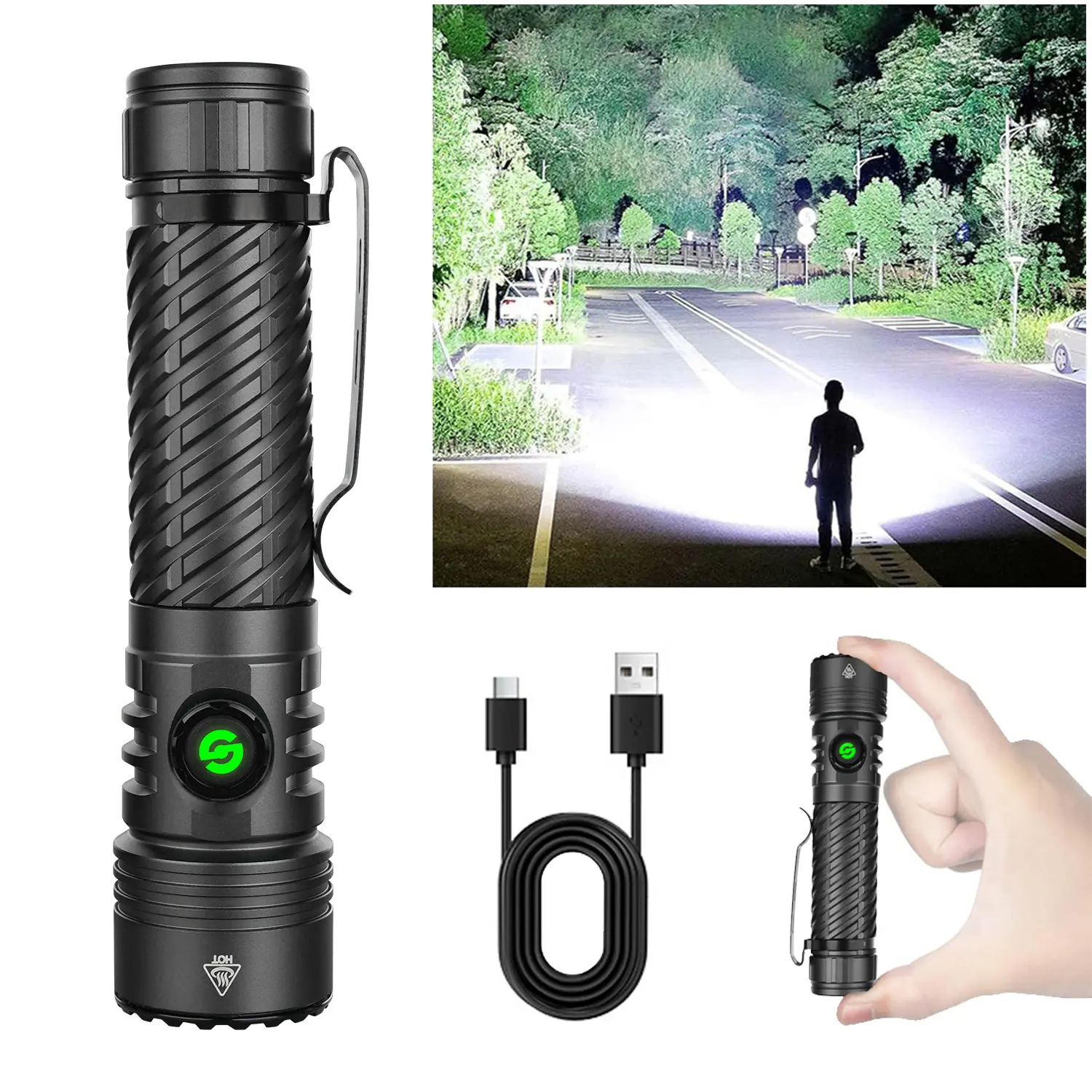 Flashlight Strong Light Ultra Bright Outdoor Camping Home Long-range Portable Ultra Long Endurance Lighting Six Modes