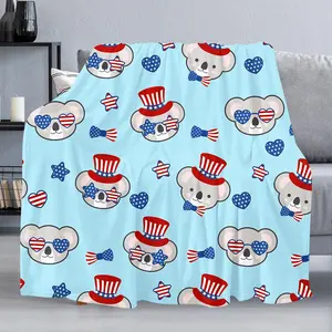 American Koala Throw Blankets Soft Cozy Plush Fleece Blankets for Couch, Lightweight Warm Flannel Blankets Decorative Fuzzy Throws for All Season (50 x 60 in, American Koala)