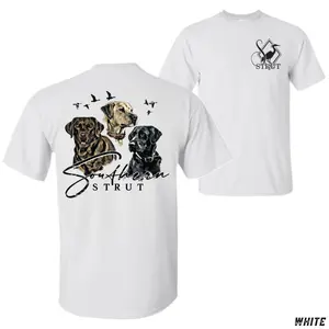 Southern Strut Hunting Dog T-Shirt – Labrador Retriever Graphic Tee, Duck Hunting Bird Dog Outdoor Apparel, Rustic Waterfowl Sportsman Shirt, Country Lifestyle Top for Men and Women