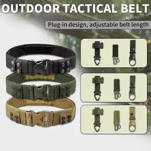 4 Piece Outdoor Tactical Belt Set, Belt Rugged Trail, Durable Oxford Material, Adjustable Waistband, Ideal for Hiking & Camping, Unisex Design