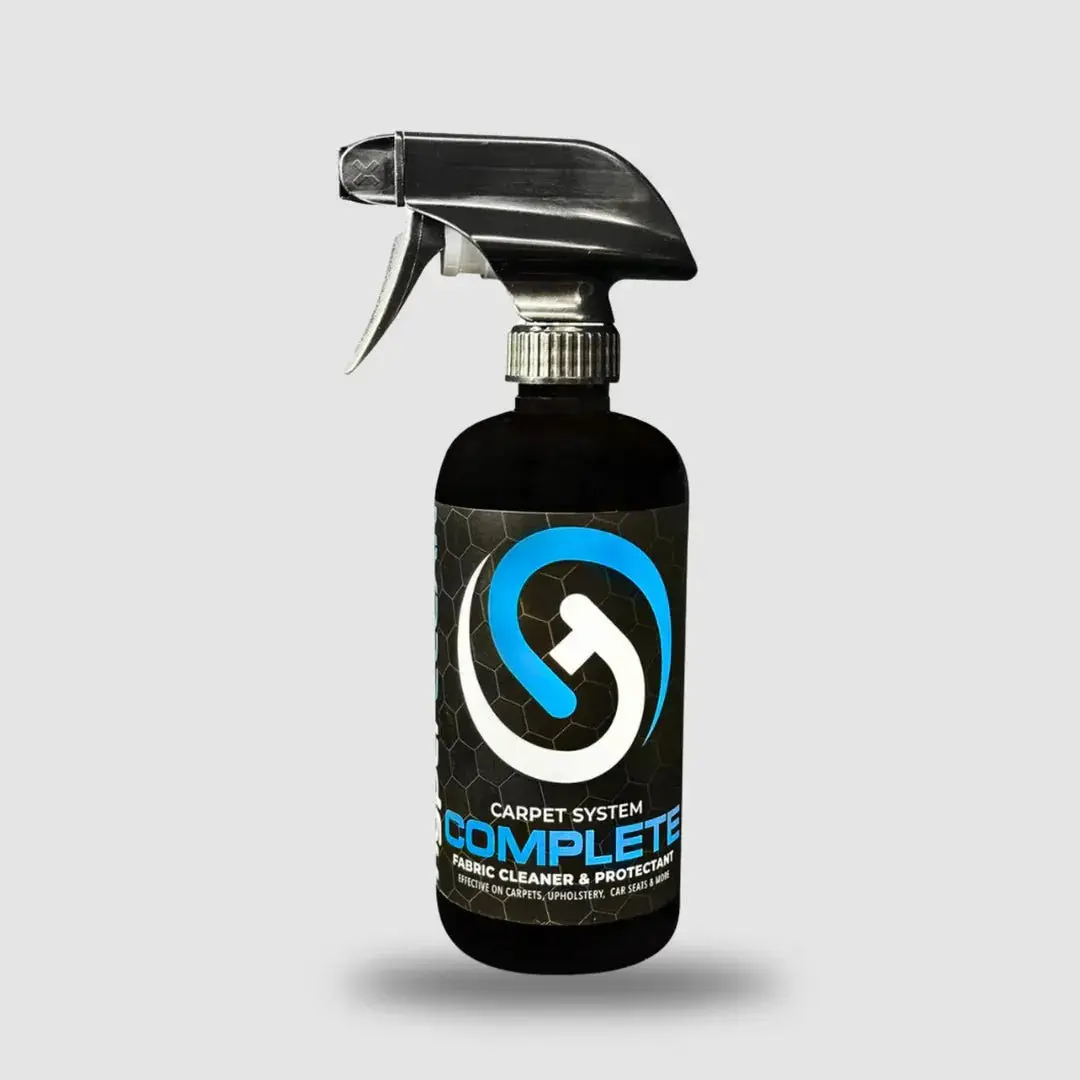 hyperCLEAN Complete Interior Carpet Cleaning System - Biodegradable Cleaner, Deodorizing Spray, Fabric Protector, Moisture Barrier, Fade-Resistant Solution with Brush, Towel for Household Carpet, Seat Use