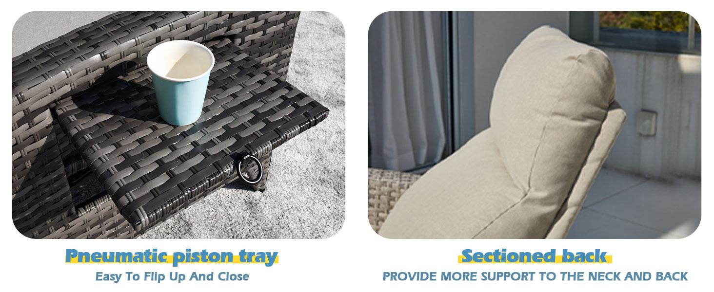 ZZWHOM Cozy PE Wicker Recliner with Side Table – 1/2 PCS Set, Outdoor Patio Chair with Reclining Back, Swivel & Non-Swivel Options for Morning Coffee on Balcony or Poolside Lounging ZZWHOM Cozy PE Wicker Recliner with Side Table – 1/2 PCS Set, Outdoor Patio Chair with Reclining Back, Swivel & Non-Swivel Options for Morning Coffee on Balcony or Poolside Lounging