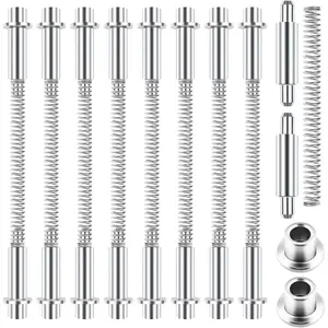 Storm Door Hinge Pin Replacement Kit - Includes Aluminum Hinge Pins, Bushing Caps, Steel Springs, and Hardware Components for Door Hardware Repairs