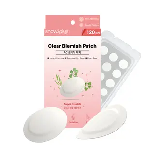 snow2plus Clear Blemish Patch - Hydrocolloid with Hydrolyzed Collagen for Acne, Ultra-Thin Hydrocolloid Pimple Patches for Day & Night, Invisible Waterproof Acne Stickers (45, 120ea)