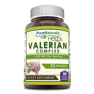 Pure Naturals Valerian Complex Supplement | 1200 Mg per Serving | 90 Veggie Capsules | Non-GMO | Gluten-Free | Made in USA