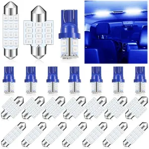 24 Pieces Dome Light LED Car Bulb Kit Set T10 31 mm 42 mm LED Festoon Bulbs Interior Replacement for Car Map Door Courtesy