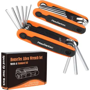 Allen Wrenches Sets - 17Pcs Hex Key Set Metric & Standard SAE Folding Allen Key| 2 Pack Portable Small Wrenches Sets for Hex Head Socket Screw, Stocking Stuffers, Unique Gifts For Men 53  pcstoolset