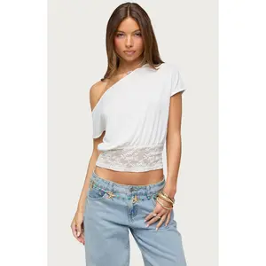 Edikted Women's Michy Off-The-Shoulder Lace Top