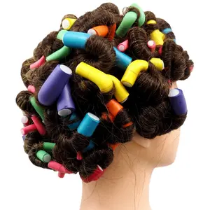 20Pcs Flexible Heatless Hair Rollers, Soft Foam Twist Curl Rods for DIY Hairstyling, Heatless Styling Tools, No Heat Hair Curling Sticks, Random Colors, Heatless Curlers
