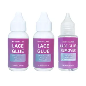 3pcs/set Strong Hold Waterproof Lace Glue For Wigs, Lace Adhesive For Secure Hair Bonding with Glue Remover