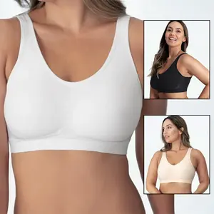Amzglee Women's Shaper Bra, Plus-Size Minimalist Square Neck Plain Nylon Spandex Top with Adjustable Straps for a Comfortable, Body Slimming Fit