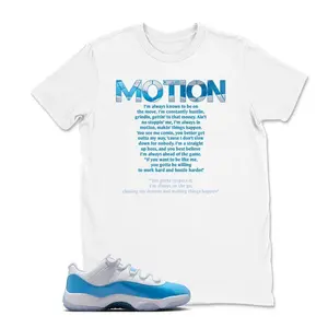 11 UNC University Blue White Low 2026 T Shirt Match - Motion Sneaker Shirt , Unisex Shirt Match Sneaker