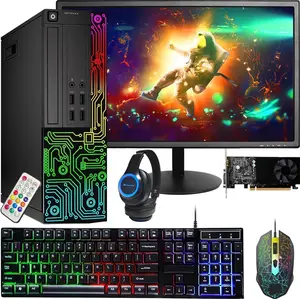 Dell RGB Gaming Desktop PC Computer, Intel Core i5, GeForce GT 1030 2G, 16GB RAM, 512GB SSD, 24 Inch HDMI Monitor, RGB Keyboard & Mouse & Headset, WiFi, Windows 11 Pro (Renewed)