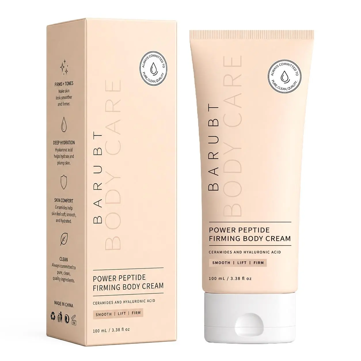 Power Peptide Firming Body Cream | Matrixyl 3000, Ceramides & Hyaluronic Acid | Clinically-Inspired Firming, Lifting & Barrier Repair for Whole Body | Fragrance-Free | 7 Fl Oz