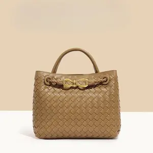 KOGTLA Women's Preppy Style Textured Plaid Embossed Waterproof PU Leather Handbag - Unique, Shoulder, Messenger, High-Quality Versatile Shopper for Casual Commuting, Daily Use, Unique Bags