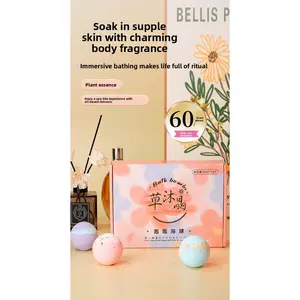 Outdoor leisure grass crystal bath bomb, bath ball with lots of bubbles, bathtub essential oil bubble bomb, bath salt ball for body fragrance