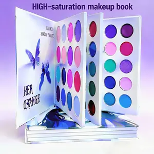 Her orange 66-color highly pigmented eyeshadow, blush, and highlighter makeup book, featuring matte, pearl, and metallic shades, a long-lasting, waterproof makeup gift set.