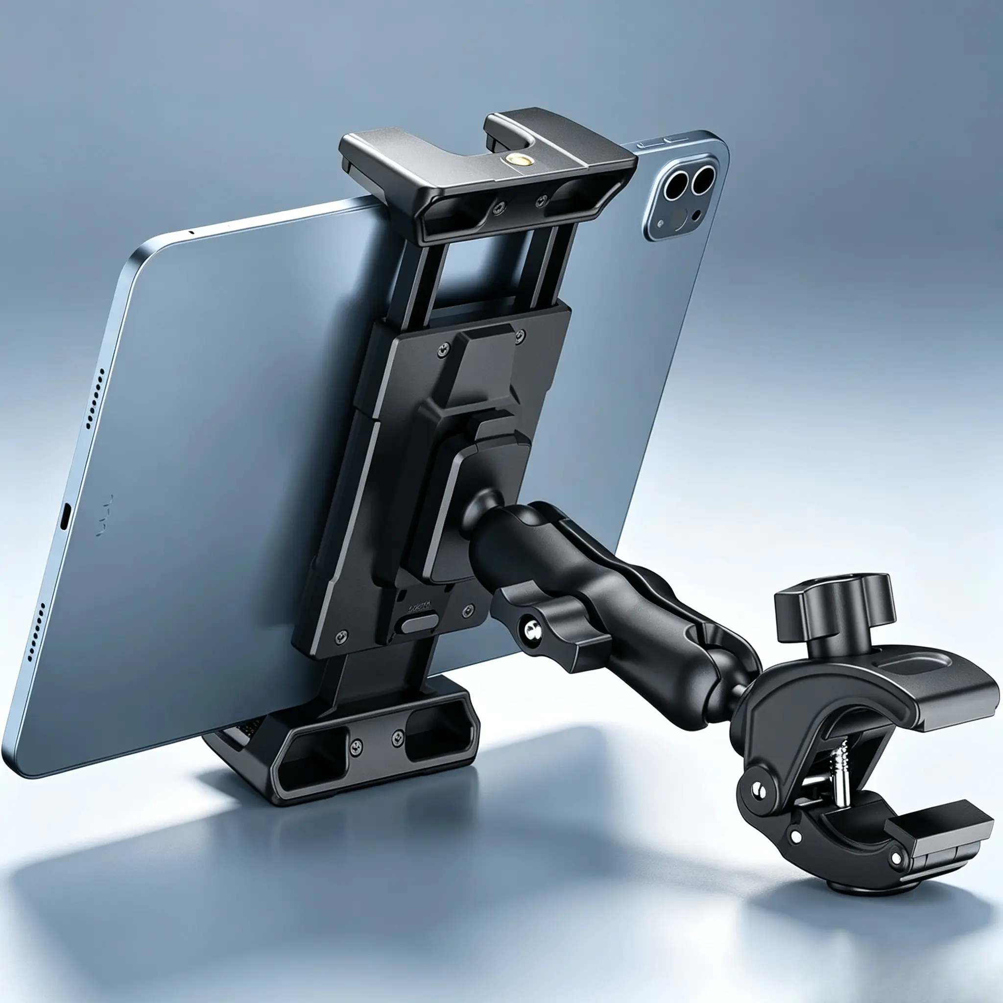 OHLPRO Magnetic Tablet Holder Car, 360° Rotating Car Mount, Telescopic Arm, Washable Suction Cup, Tablet Mounts for Dashboard, Windscreen, Compatible with 5-13 Inch iPad Smartphones desktop universal foldable screen phone