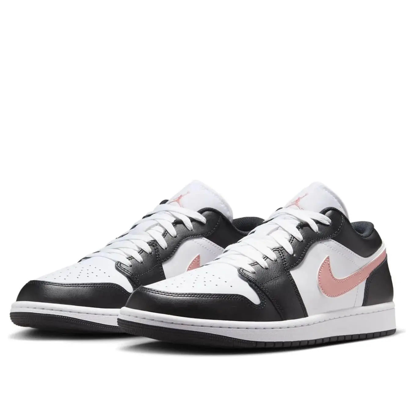 Jordan 1 Low Black Rust Pink Men's 553558-165 New Casual Sneakers