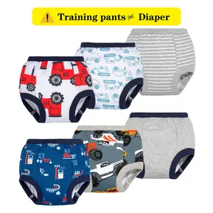 BIG ELEPHANT 6 Pack Boys & Girls Potty Training Underwear – Absorbent Training Pants for Toddlers