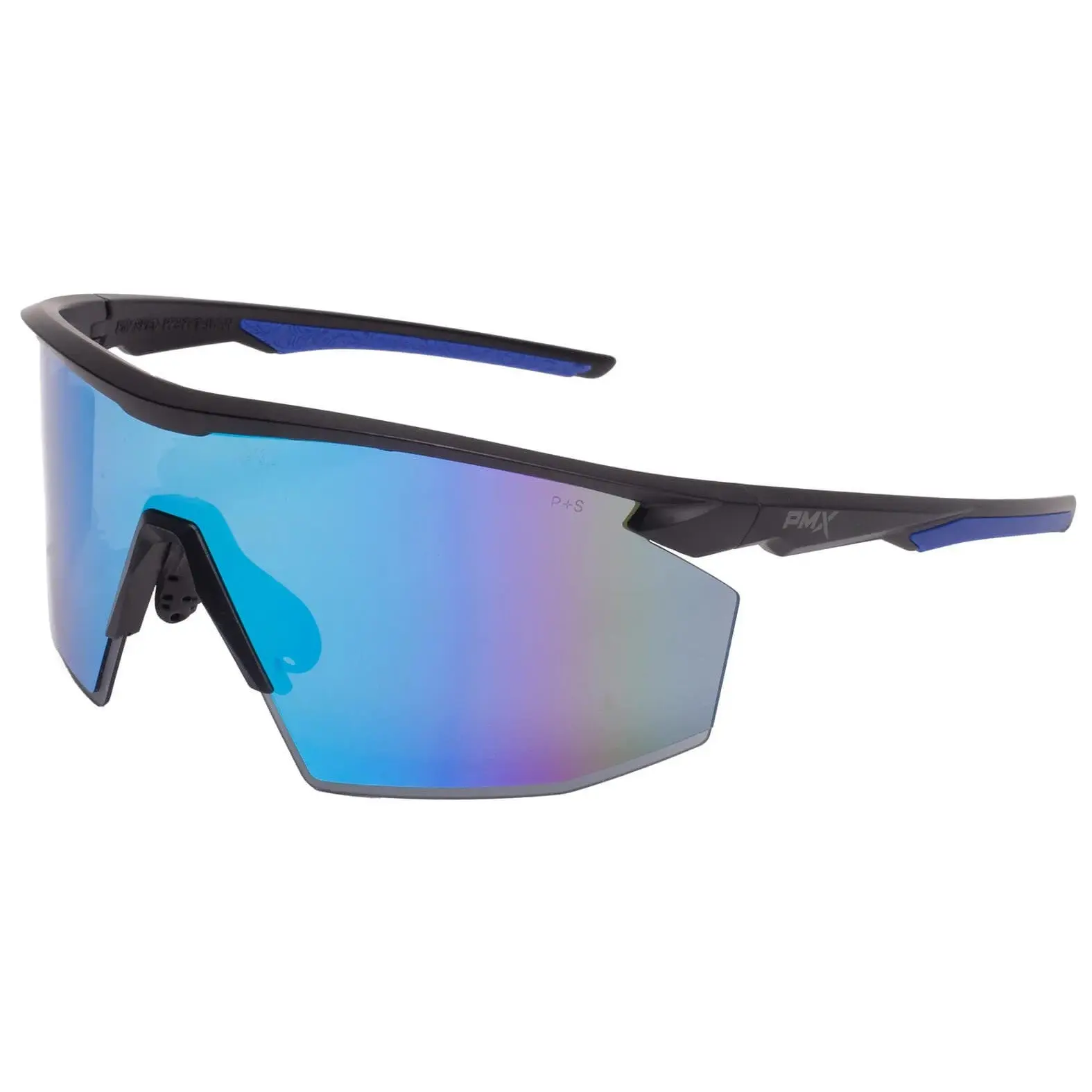 Pyramex PMXSpec Construction Safety Glasses - Workwear Safety Equipment, Matte Black-Blue Frame, Anti-Fog Blue Mirror Lenses, Customized Fit, CAN/CSA Z94.3-2020 Compliant