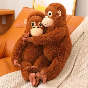 Cartoon Gorilla Plush Toy Chimpanzees Monkey Soft Stuffed Doll Backpack Car Bag Room Decor Kid Gift