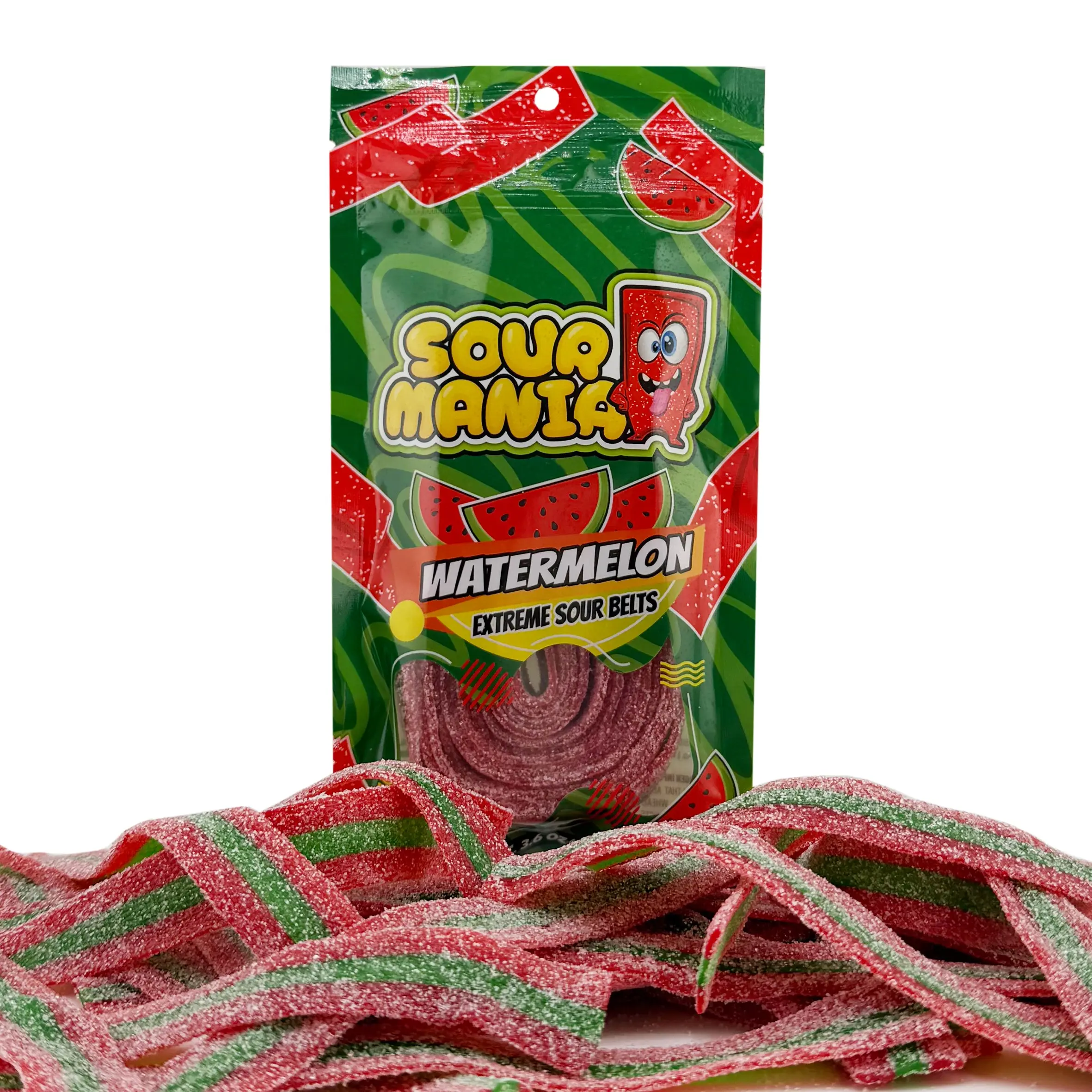 Sour Mania Extreme Sour Gummy Belts 3.6 oz Watermelon Sour Mania Extreme Sour Gummy Belts 3.6 oz Watermelon