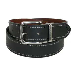 Tommy Hilfiger Men's Reversible Belt with Contrast Stitch
