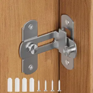 Sliding Barn Door Lock, 90 Degree Barn Door Latch, Stainless Steel Gate Latch Hardware, Barn Door locks and Latches