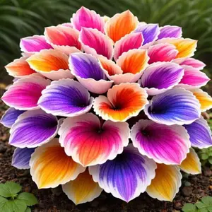 1000+ Multicolored Hosta Seeds Grow This Vibrant Rainbow Foliage