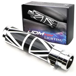 iJDMTOY Black/Grey UK Union Jack Flag Alloy Metal Handbrake For Gen1/Gen2 Mini Cooper R50 R52 R53 R55 R56 R57 R58 R59