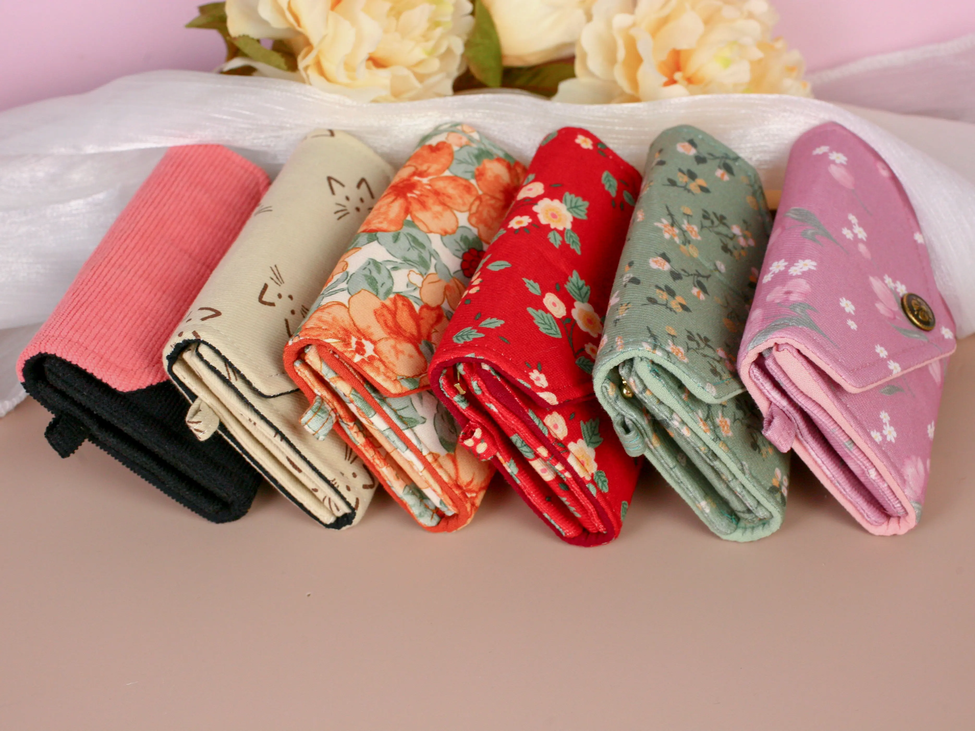 Floral Fabric Wallet, Vintage Envelope Wallet, Card Holder, Handmade Coin Purse Wallet, Money Organizer, Women’s Wallet, Gift For Her, 100% Handmade