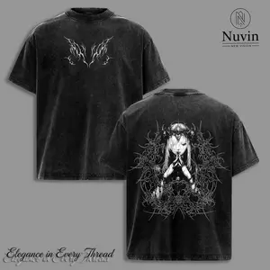 Gothic Y2K T-Shirt, Sweatshirt, Hoodie Cyber Cross Dark Grunge Graphic Tee, 2000s Revival Aesthetic Artwork Shirt, Vintage Washed Heavy Cotton Oversized Unisex Streetwear, Alt Fashion Trend