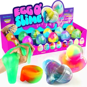 12 Slime Eggs Surprise Pack – Stretch, Glow & Squish - Perfect for Easter basket & valentine's classroom gifts