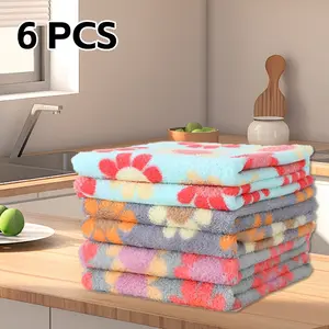 Bohemian Floral Premium Towel Set, 6 Bath Towel Accessories, Super Absorbent, Quick Drying Towels, Soft Texture, Very Suitable for Luxury Home Bathroom Use
