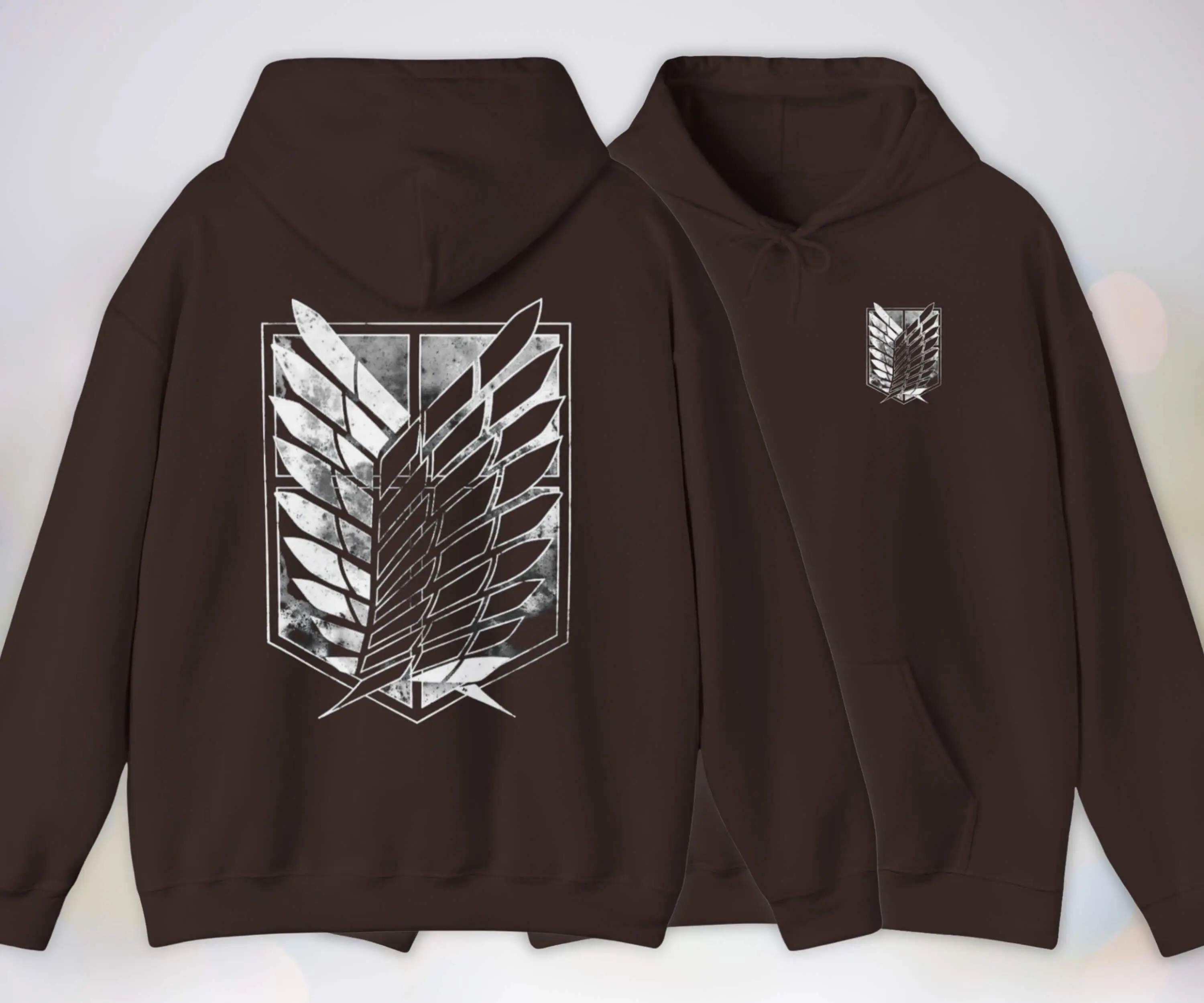 Attack On Titan Survey Corps Hoodie, Premium Cotton Wings Of Freedom Pullover, Anime Merch Embroidered Fit