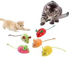Interactive, Fun and Stimulating Cat Mouse Toys Set, 2 Pack/4 Pack Indoor Kitten Chew Toy, Fruit Shape Teeth Exercise, Random Colors, Perfect for Adult Cats