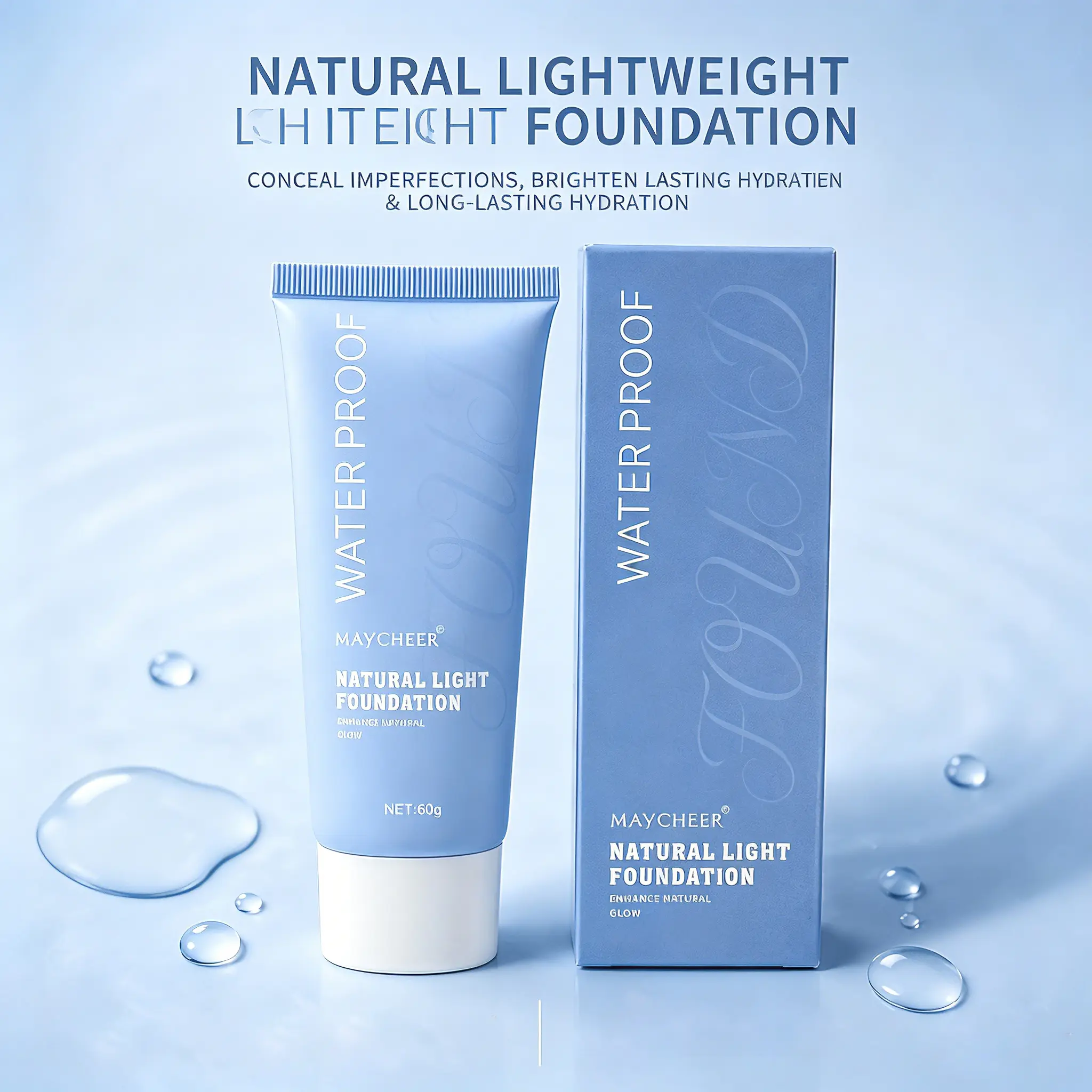 Natural Luminous Matte BB Cream Foundation - Lightweight Lotion, Full Coverage, Oil Control, Waterproof, Sweatproof, Hydrating Color Corrector, 24H Long Lasting, Cover Up, Classic Ivory Daily Makeup Cosmetic， Flawless Moisture Moisturizer Hydrate, Alcohol
