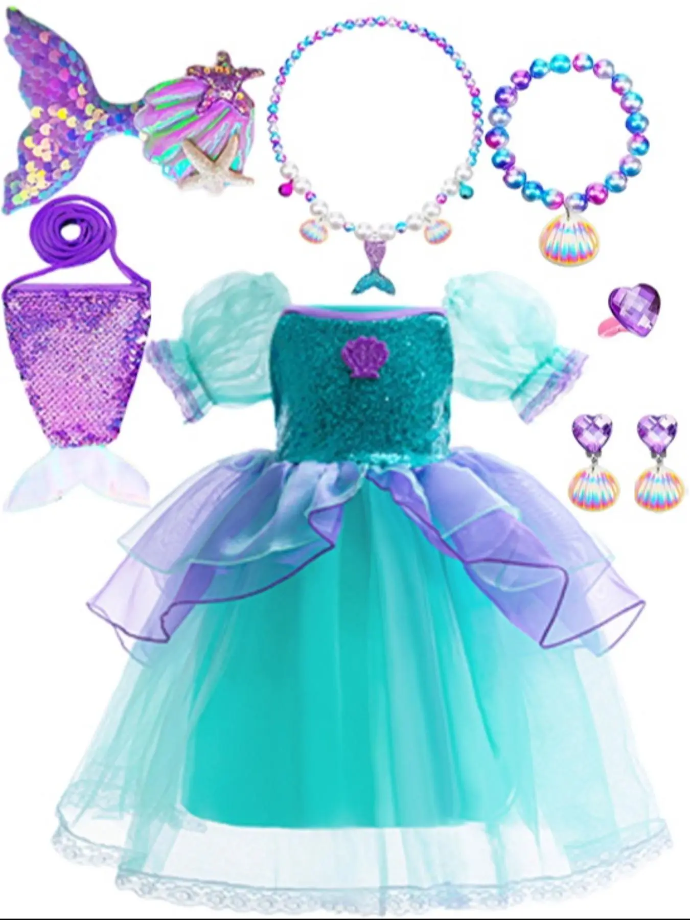 little mermaid blue dress 2023 The Little Mermaid 2023 Ariel Dress Cosplay Costume – Cosplay Plan