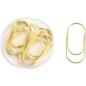 Paper Clips, 20 count 50mm 1.97"   Wide Paper Clips Non-Skid Smooth Finish Steel Wire Medium Office  Accessories