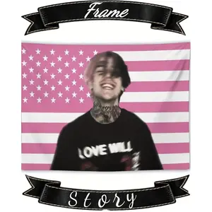 Tapestry, Very Suitable for BedroomNational Flag Wall Hanging, Lil Peep Themed , Living Room, Dormitory Decoration, Bedroom Walls 60X40 Inches